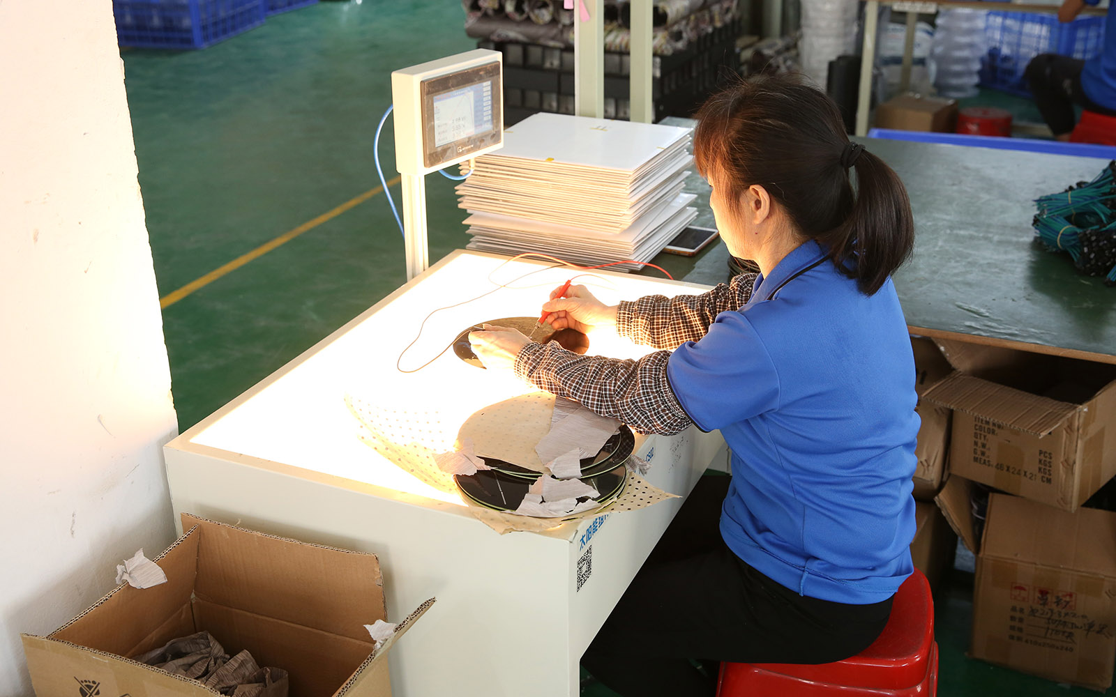 YMG worker carrying out visible inspection work